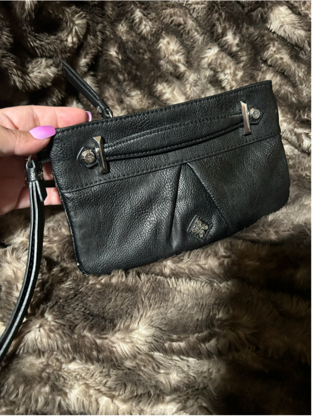 Women's Unbranded Black Wristlet Clutch One Size